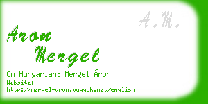aron mergel business card